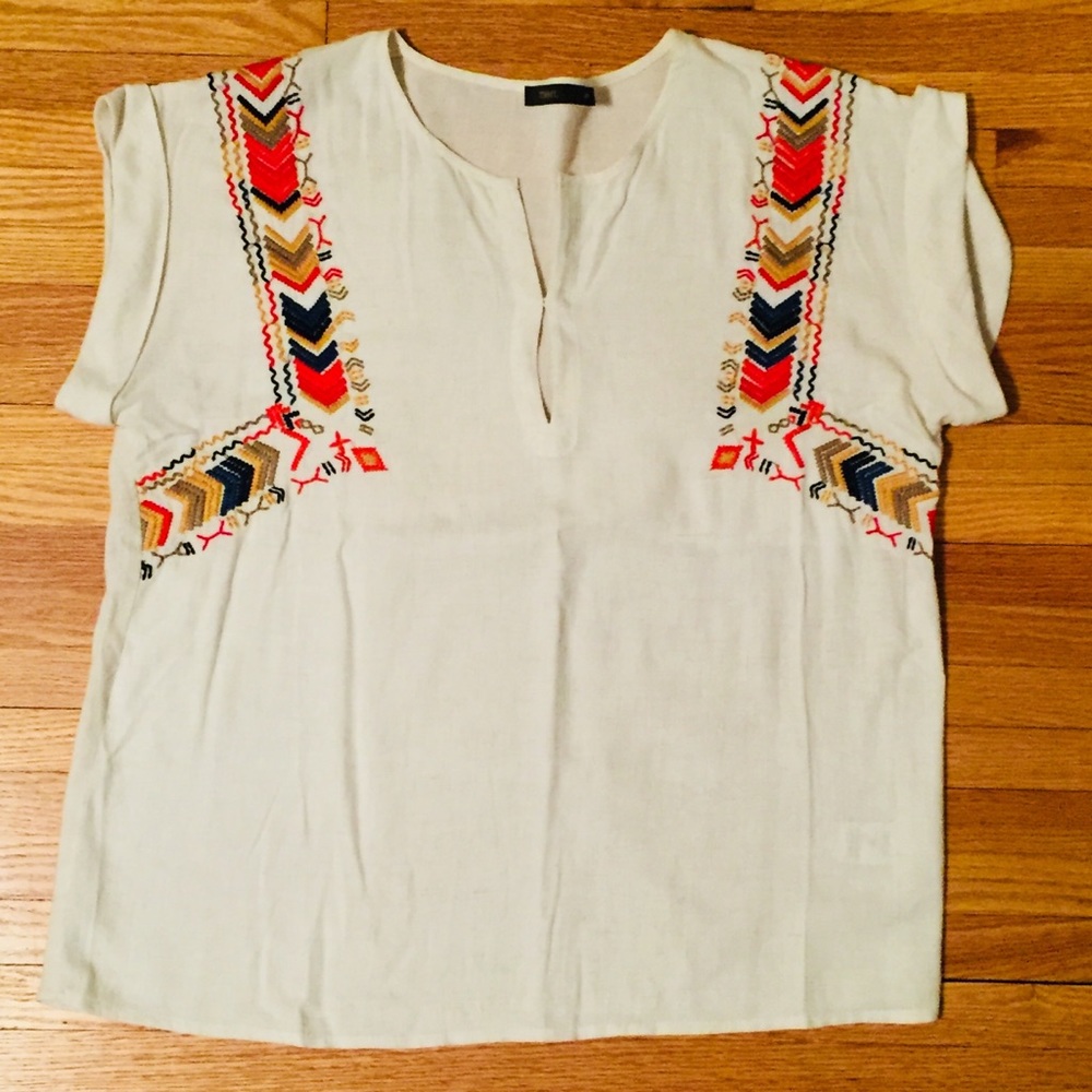 GORGEOUS THML EMBROIDERED DROP SHOULDER TOP